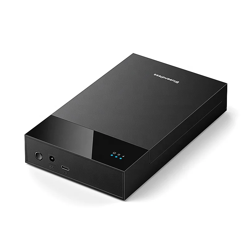 3.5 inch HDD Case with Type C HUB usb3.0 ABS plastic tool free hdd case SATA 3.5 usb3.0 HDD Enclosure