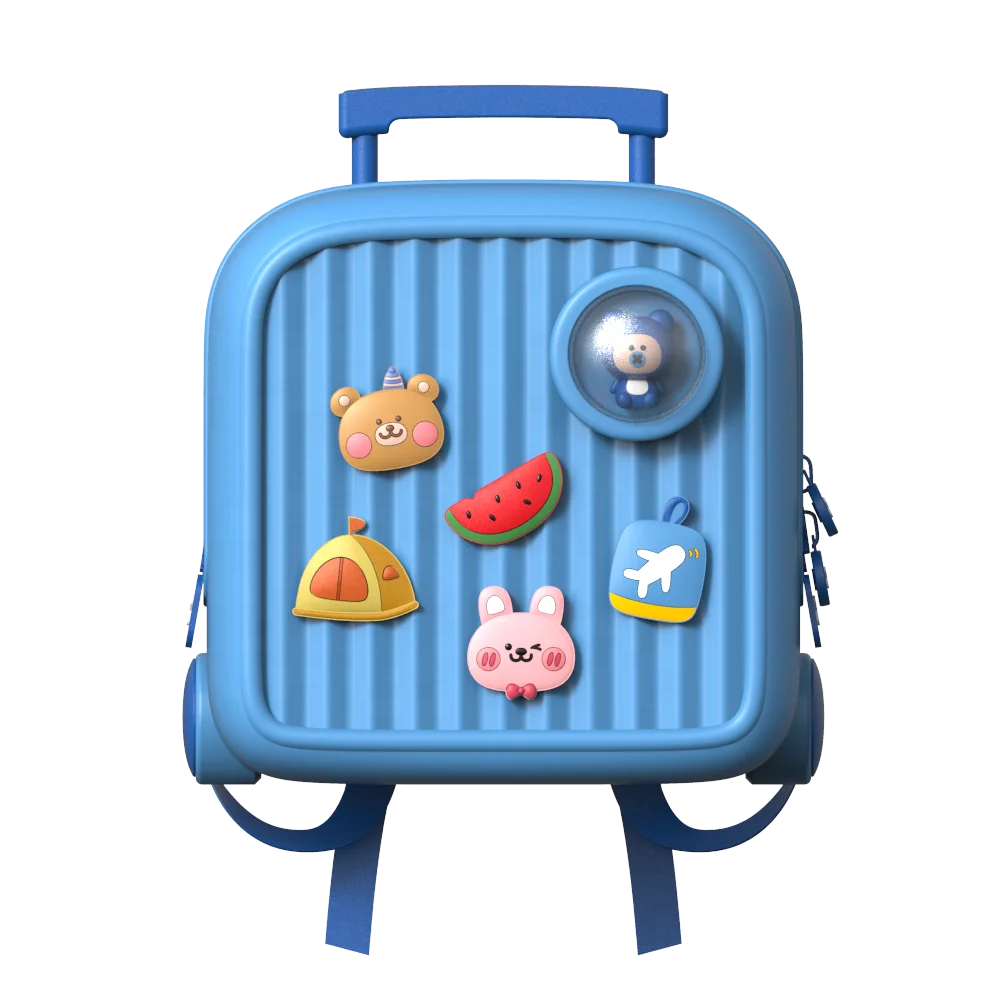 high quality cartoon bags travel bags EVA school luggage suitcase  for kids children