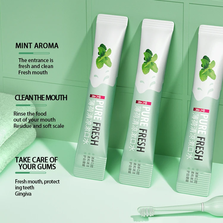 VENZEN OEM private label portable fruit extract Oral Clean care teeth whitening Liquid mouthwash