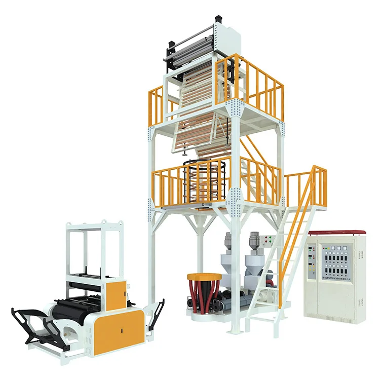 Ruian Three Layer Abc Ldpe Pp Pe Plastic Extruding Blowing Film Machine