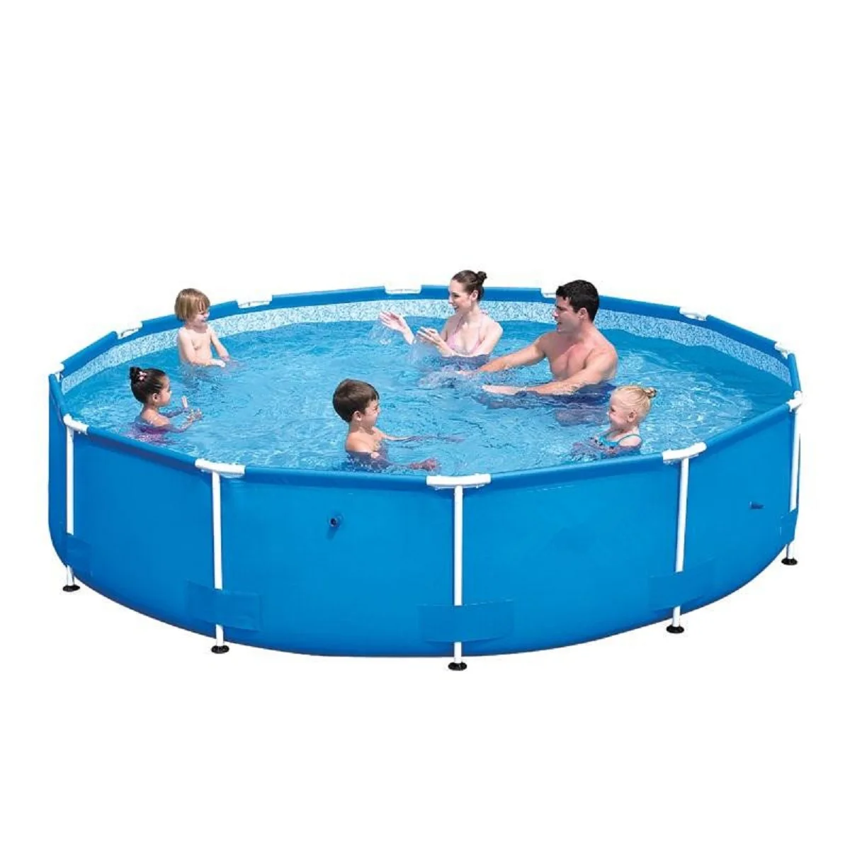 Portable 3000L Metal Frame Swimming Pool Rectangular XL size for Home Outdoors Easy Install with Pump and Filter