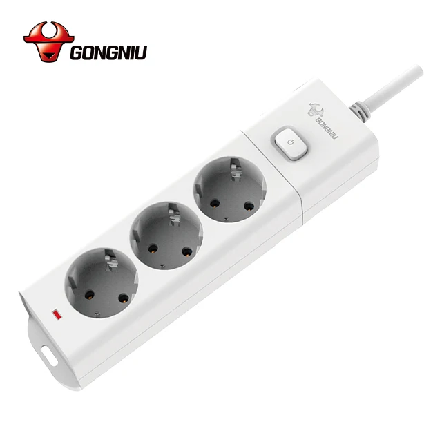 
Super grade Indonesia EU standard 3 way 5 m power cord universal socket electrical outlet surge protector 