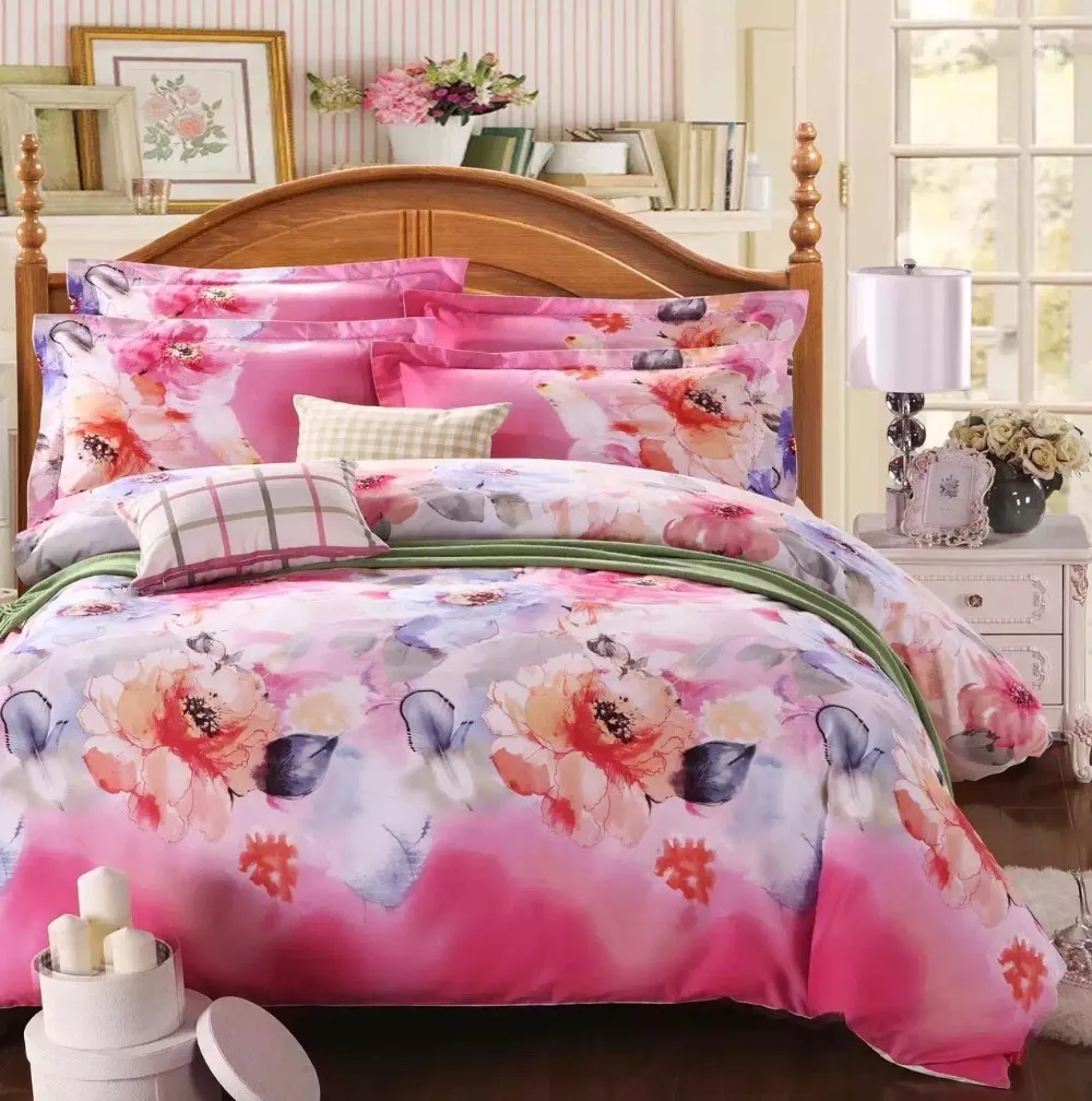  Modern cheap print butterfly bedsheet 100% polyester bed sheets set