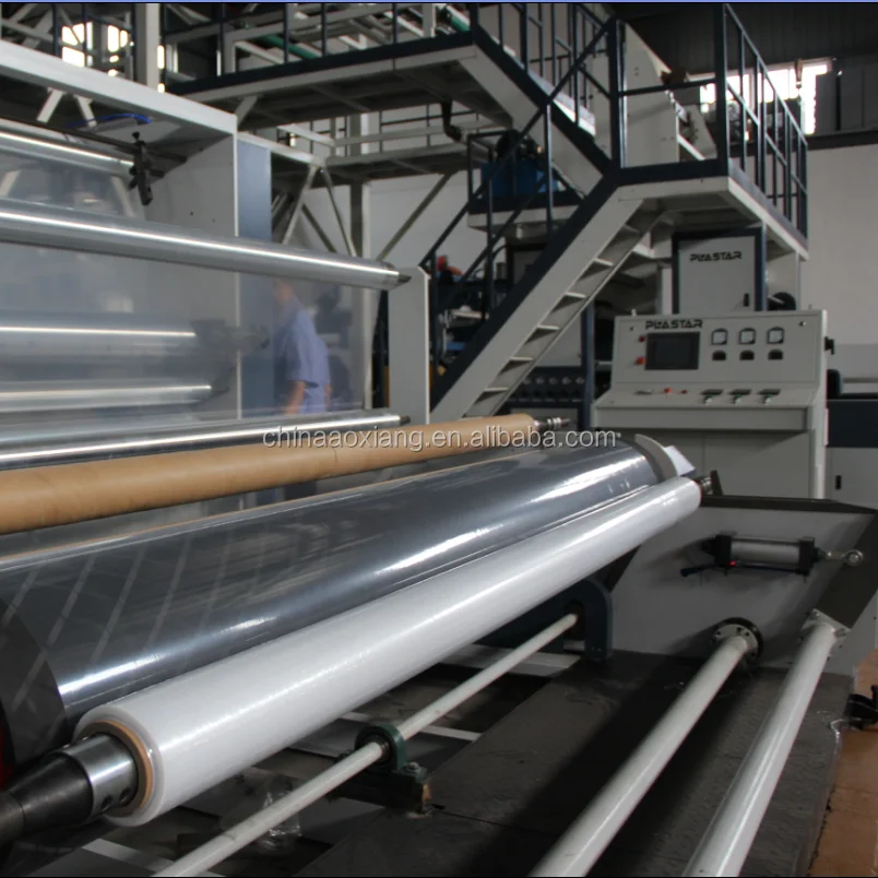 Однослойная линия по производству выдувной пленки Hdpe Ldpe Pe экструдер для машина выдувания