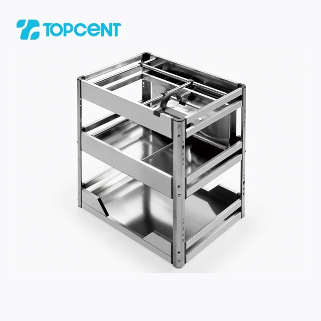 Topcent Dish Soft Closing Drawer Seasoning Kitchen Pull Out Drawer Basket
