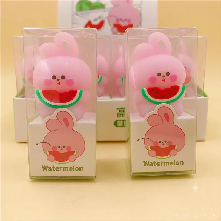 Factory direct supply stationeries and school supplies creative cute rabbit shaped silicone desk organiser pencil sharpener