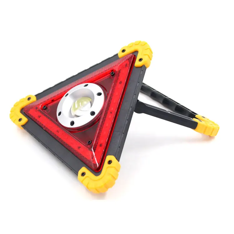
Portable Car Emergency Rechargeable floodlight road hazard led outdoor spotlight Warning sign light triangle emergency light 