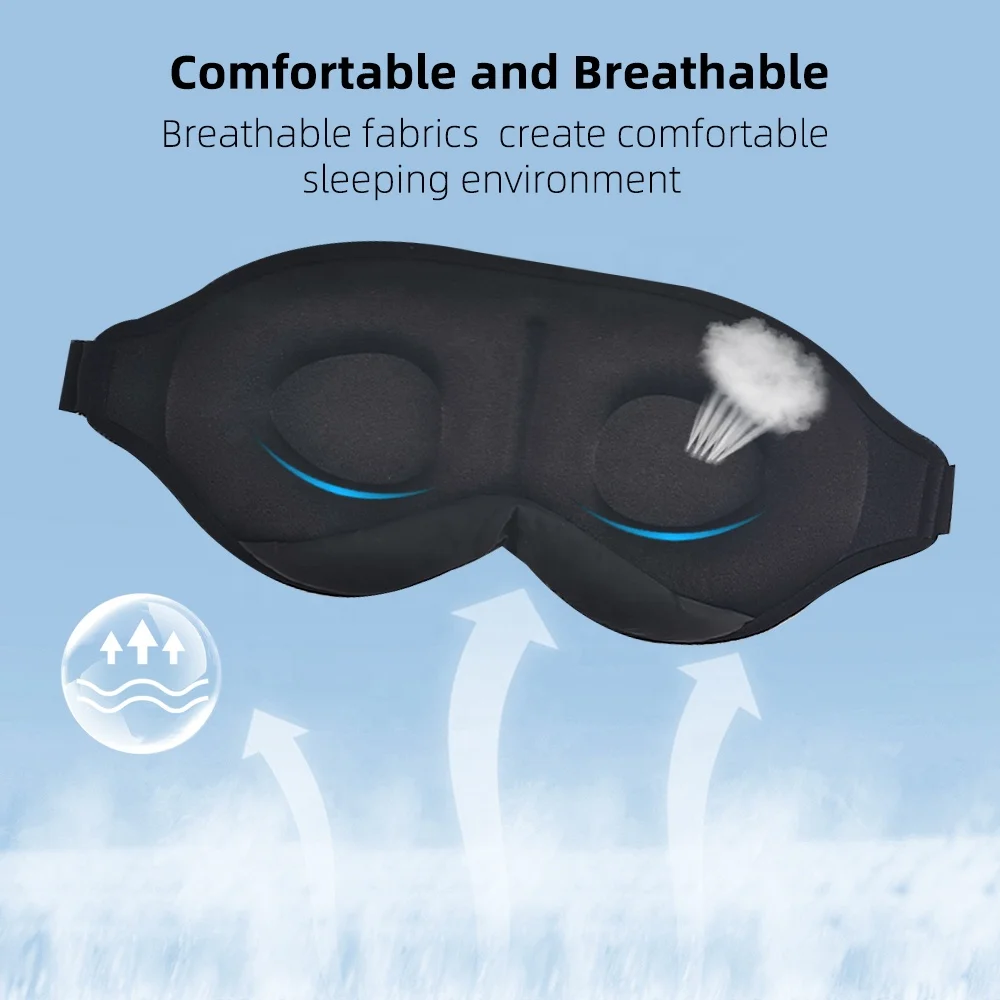 100% Blackout Sleep eyemasks for Women Men Zero Eye Pressure Eye Mask for Sleeping for Travel or Blindfold