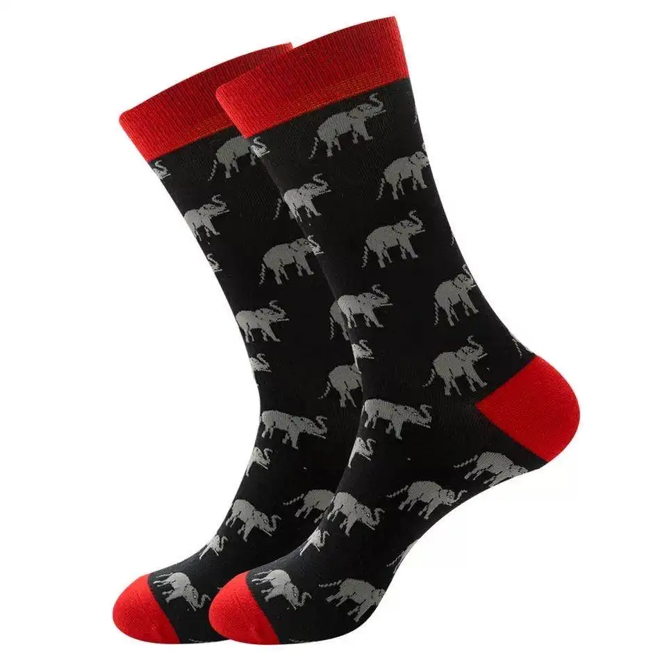 
UPGRADE Custom personalized unisex colorful funny socks Happy animal jacquard cotton sock Colorful Funny Happy for men and women 