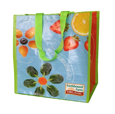 Reusable Grocery pp Bag Custom Logo Eco Recycled Shopping Bag PP Woven Laminated Tote Bag
