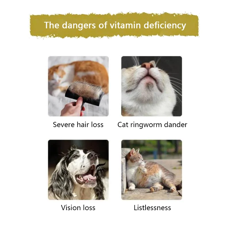Beautiful hair refuses different foods regulates gastrointestinal tract multi-vitamins nutritional supplements for pets and