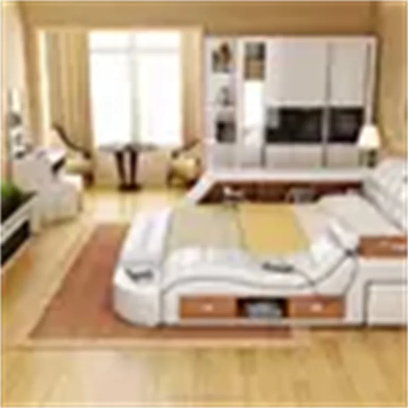 Multifunctional Combination Bed Customized Massage Soft Bed Leather Bed Bedroom Furniture
