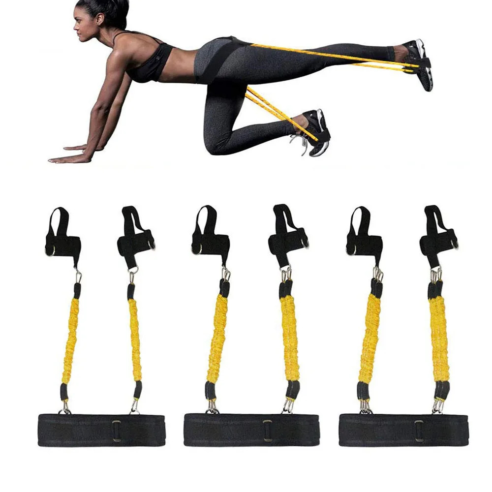 RTS loop sport booty resistance exercise bands leg power jumping trainer with waist belt or legs and butt ankle