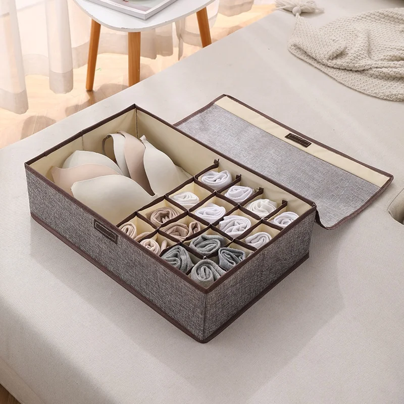 yuyang Wardrobe Clothes Organizer Drawer Organizer Storage Box for Clothes Bra Panty for Women  Foldable Socks Bra Storage Boxes
