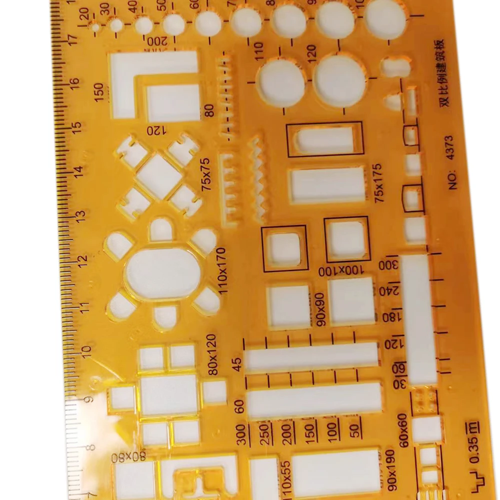 Architectural Drafting Tools Templates Building Interior Design Drawing Geometry Measuring Template Ruler