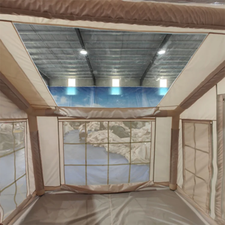 Best Price Pvc Air Pole Tent Luxury Outdoor Inflatable Tent With Oxford Cloth And Cotton Fabric Waterproof Camping Tent