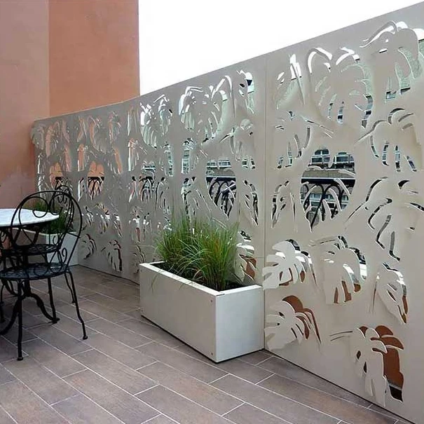 Modern Outdoor Courtyard Garden Lowes Room Partition Room Divider White 4 Panel