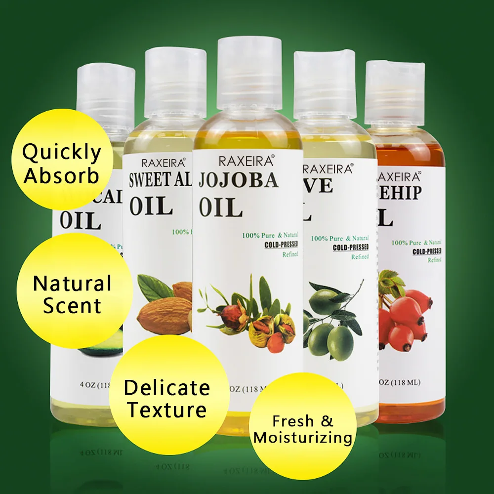 100% Pure Essential Oil Plant Castor Hair Care Coconut Olive Jojoba Oil Massage Oil Raw Material