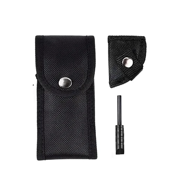 Outdoor camping multi-purpose axe convenient folding flint combination emergency survival multi-purpose axe hammer