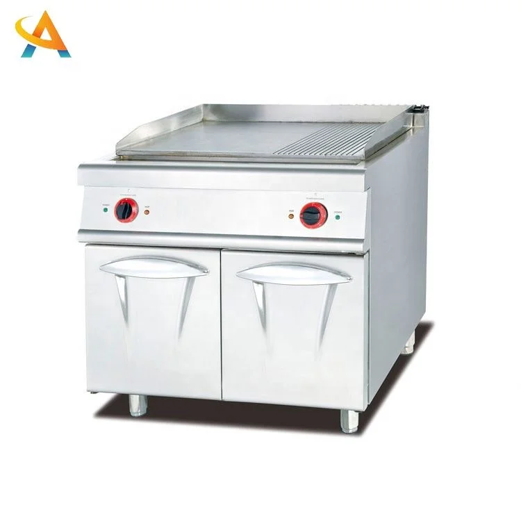 Коммерческая настольная электрическая плита для блинов Teppanyaki BBQ полностью плоская гриль газовая науглерожильная печь