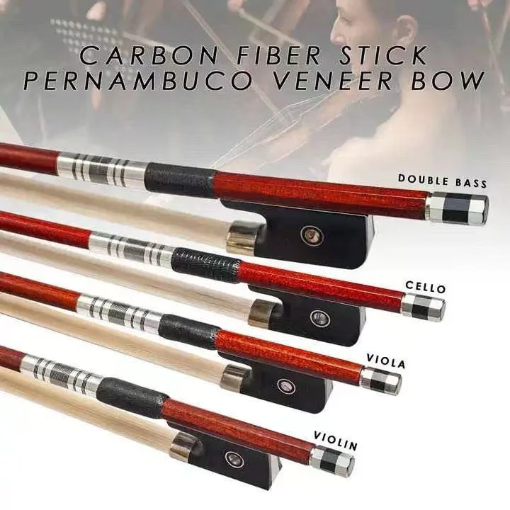 Professional Manufacturing Pernambuco Veneer Carbon Fiber Stick Violin Bow For Sale