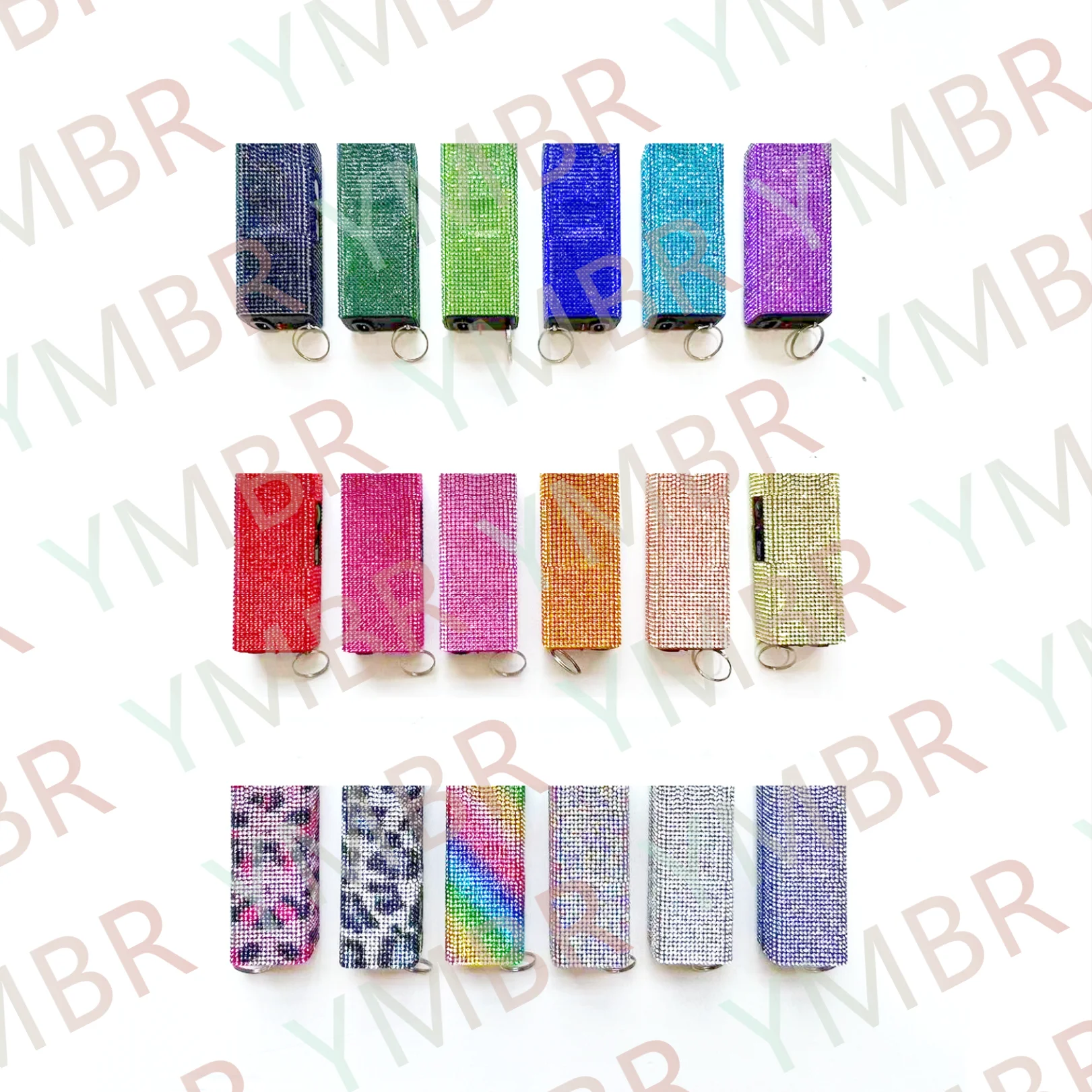 Self Key Chain Woman Alarm Set Safety Defense Keychain Shell Rhinestone self defense keychain