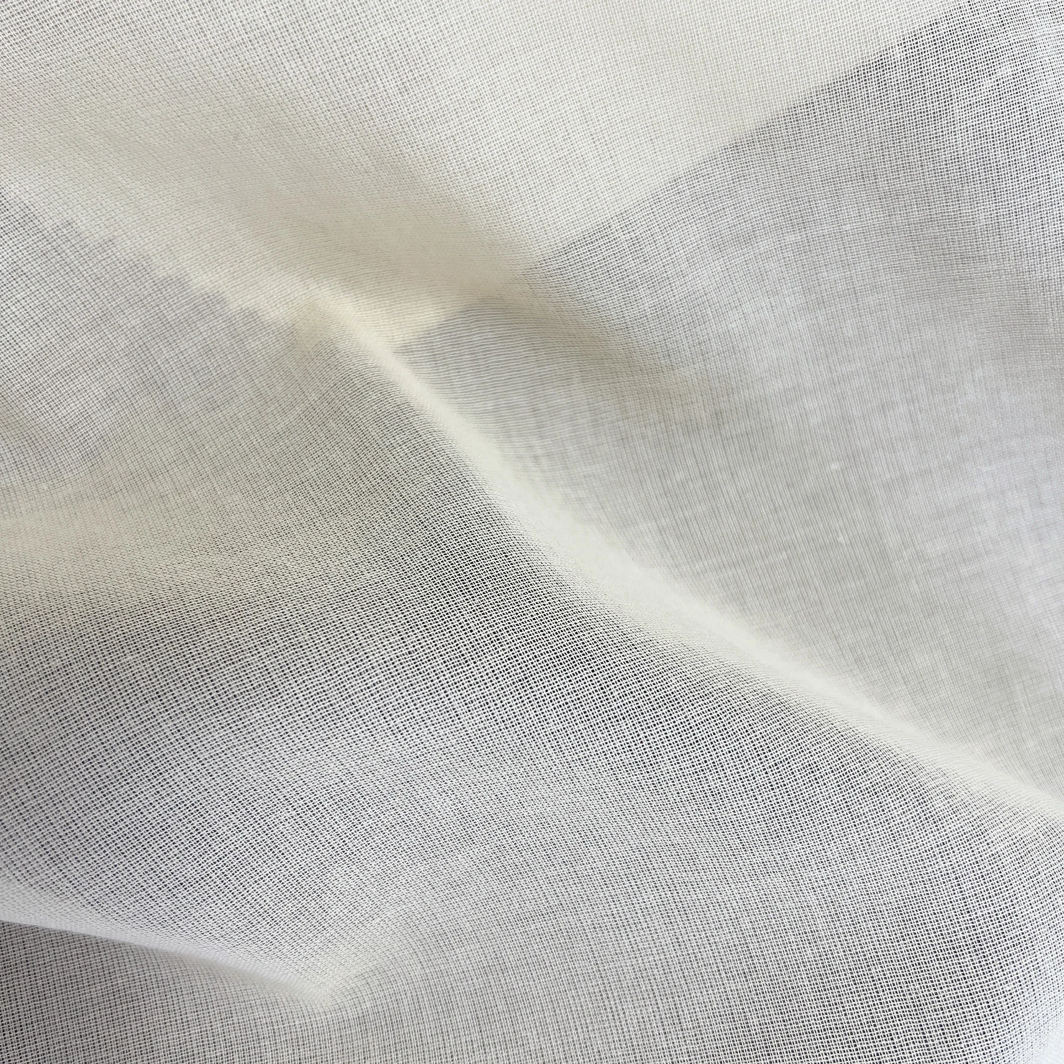 Solid Tulle Plain Dyed 60GSM 100%Cotton Gauze Fabric For Clothes