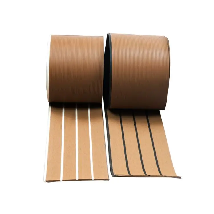 Factory Price 190*5mm Synthetic PVC Teak Boat/Yacht/Marine Decking