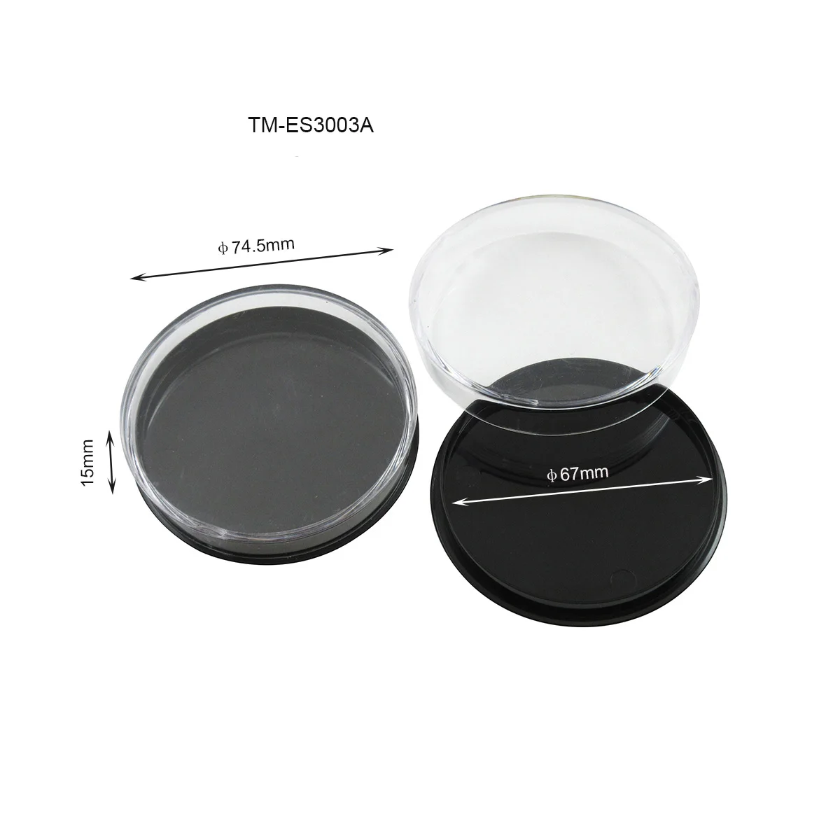 TM-ES3202  big size compact powder cosmetic case compress powder container pressed powder compact case (pan dia 100mm)