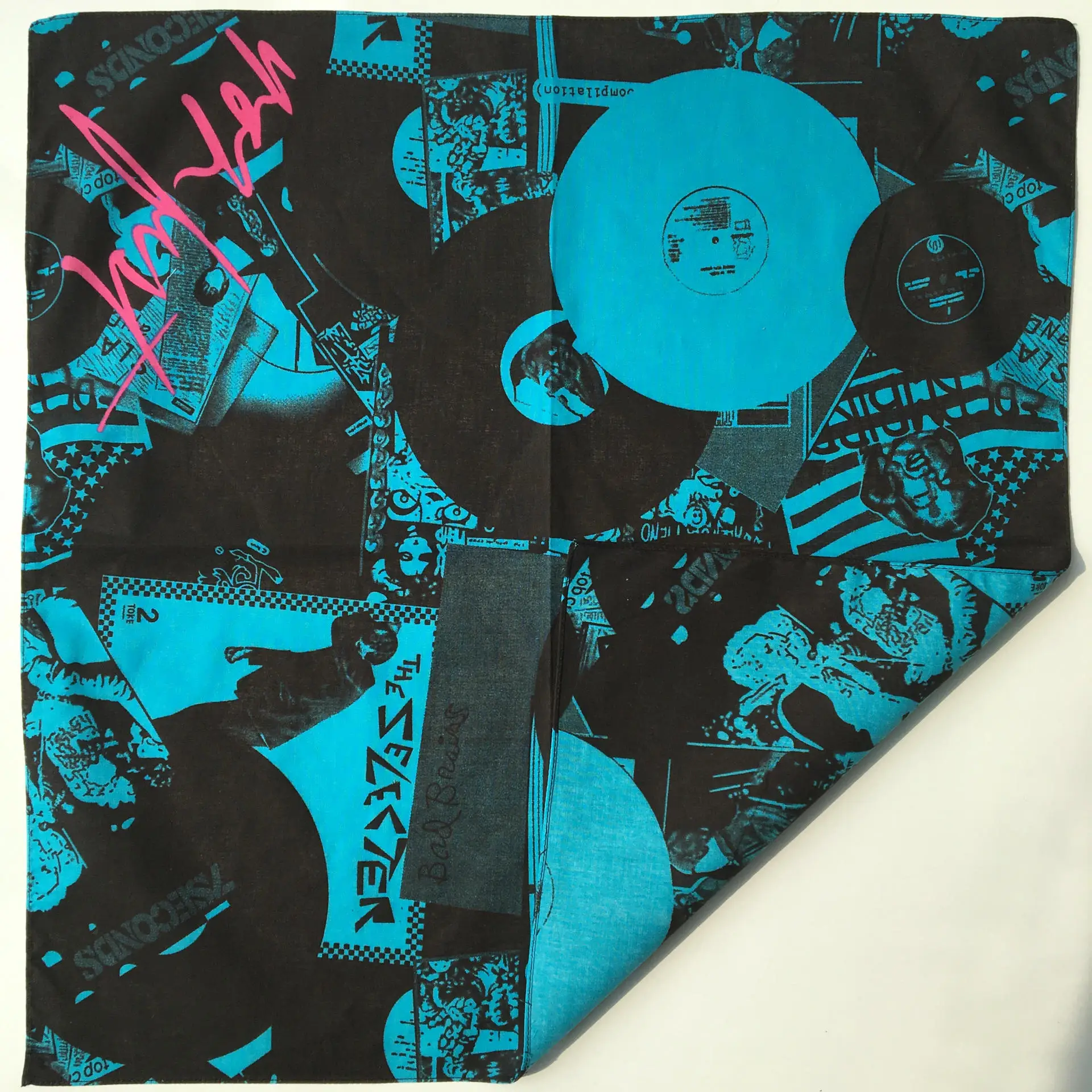 Custom Black Double Sided Neck Bandana Custom Printed Paisley Hoodie Bandana Foulard Bandana With Logo