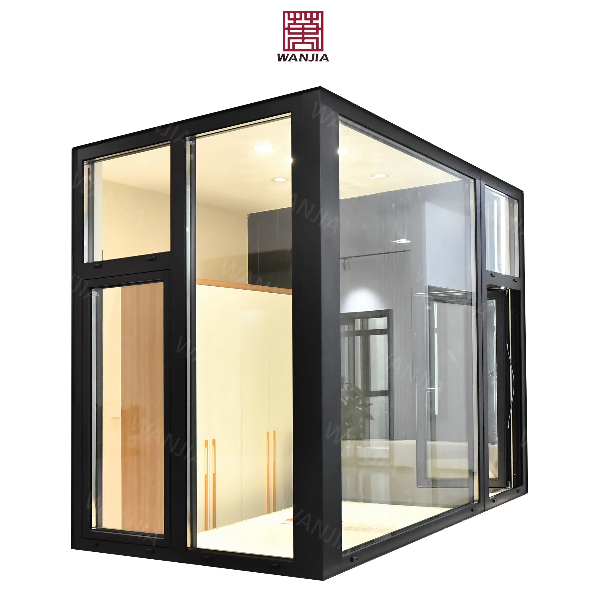 New arrival energy efficient design hurricane Impact casement windows smart home smart electric interior aluminum window glass