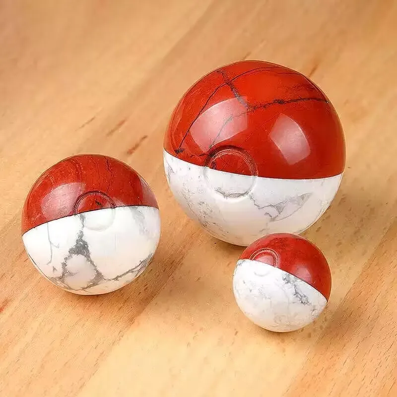 High Quality Crystal Sphere Hot Sale Amazing Howlite And Red Jasper Fairy Sphere For Gift