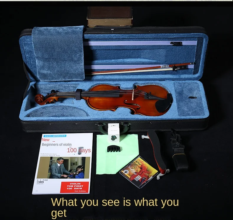 High-end Handmade Grading Performance Practice Ebony Violin Adult and Children Size