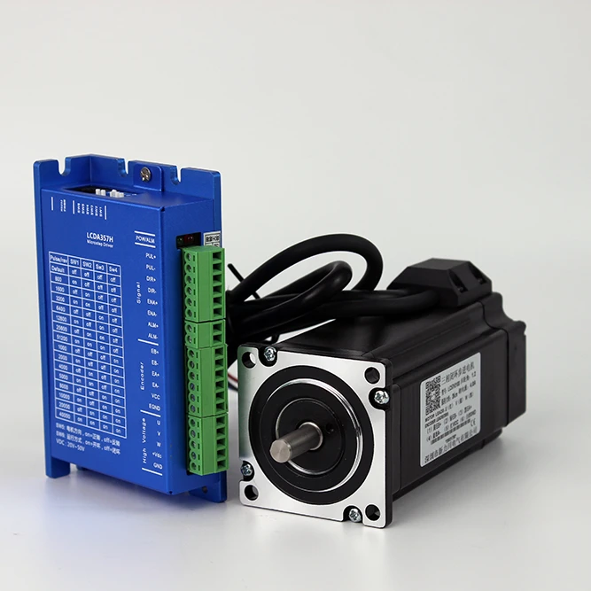 Lichuan 3phase nema23 2Nm closed loop stepper motor and driver kit with 3M encoder cable DC24-48V LCDA357H+LC57H380