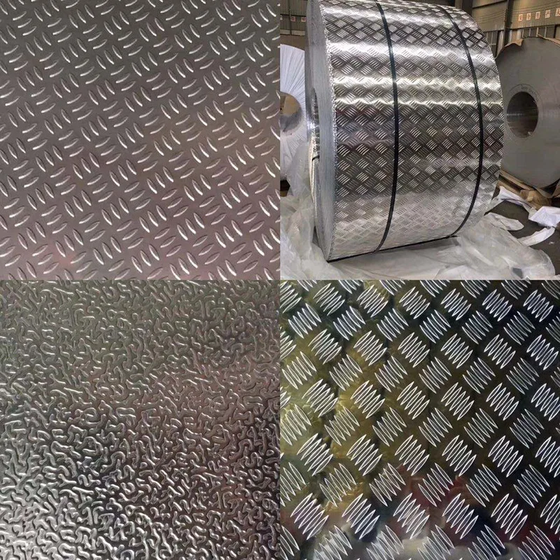 Ruilin Slip Resistant Shequred Embossed Checkered Tread Flooring 5457 5652 5657 Aluminum Sheet with 3 5 Bar Texture