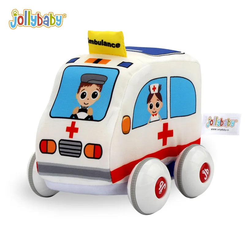 
Custom pull back vehicle set soft baby car toy with 4 cars and trucks and carrying case 