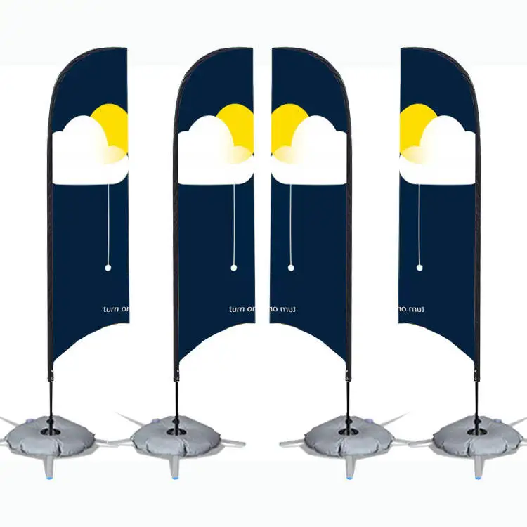 Wholesale Flex Flying Beach Flag Banner Stands Custom Logo Printing Promotional Advertising Outdoor Custom Feather Flags