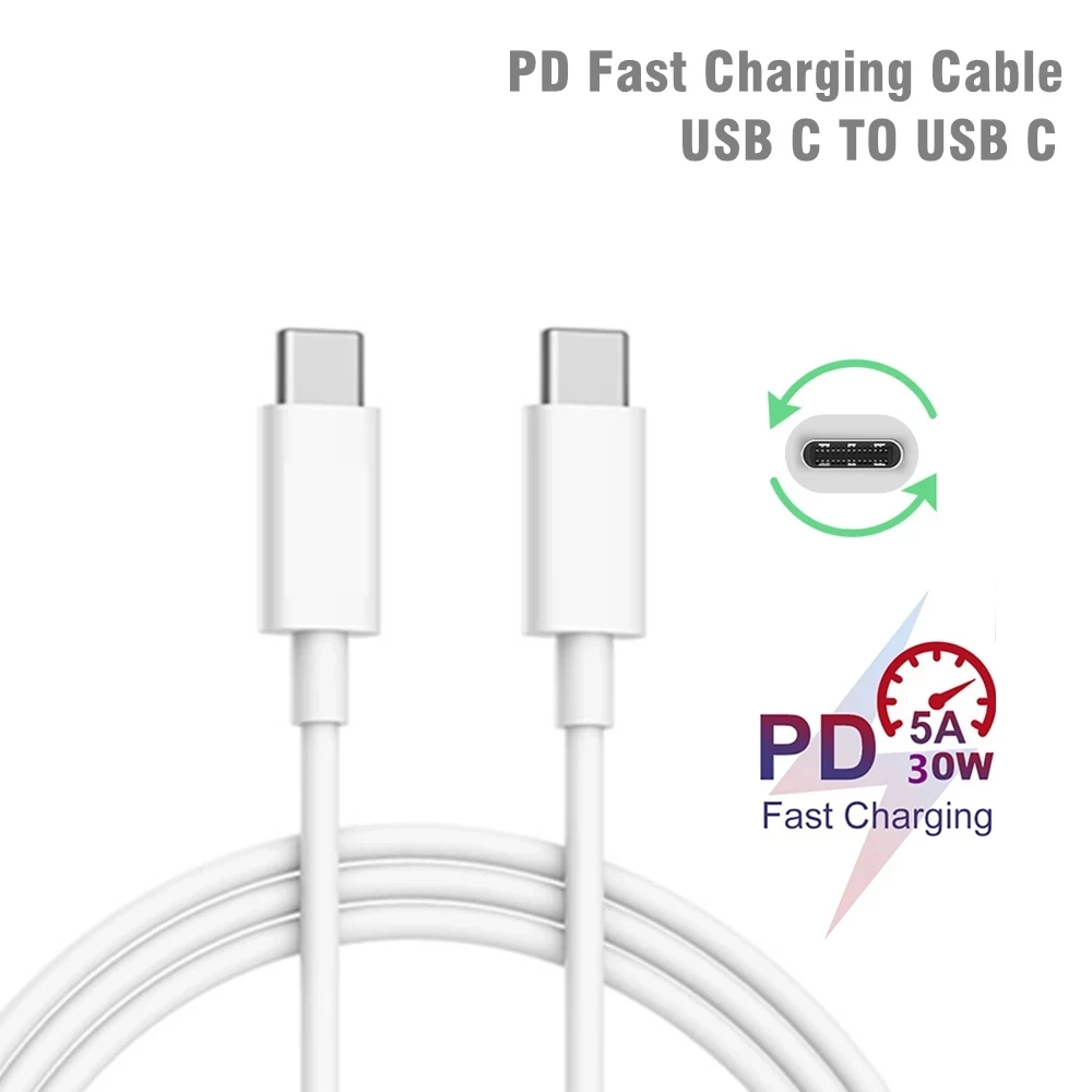 Оригинальный качественный заводской кабель для быстрой зарядки usb type c на 60 Вт 5A