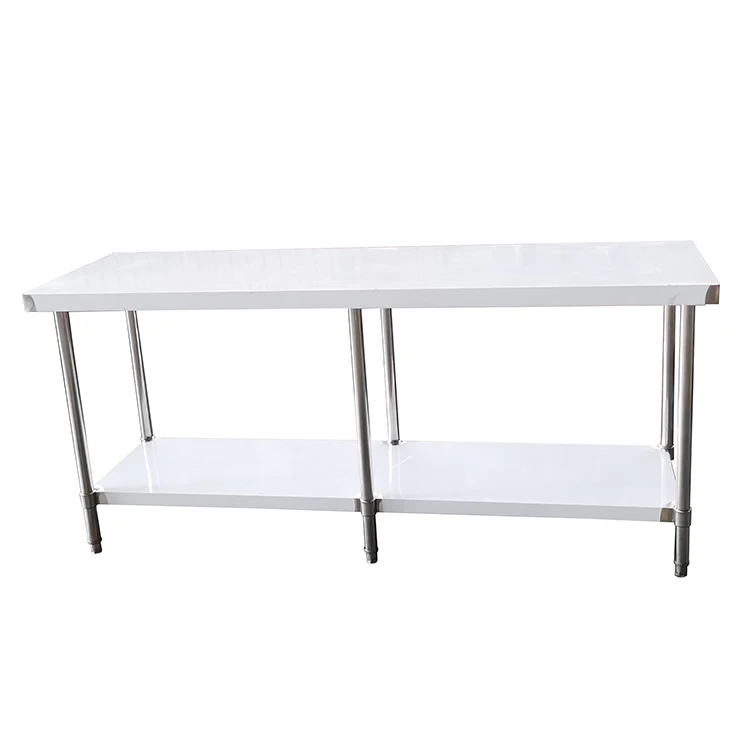 two layer stainless steel work table with splashback 304 201 working table stainless steel bench