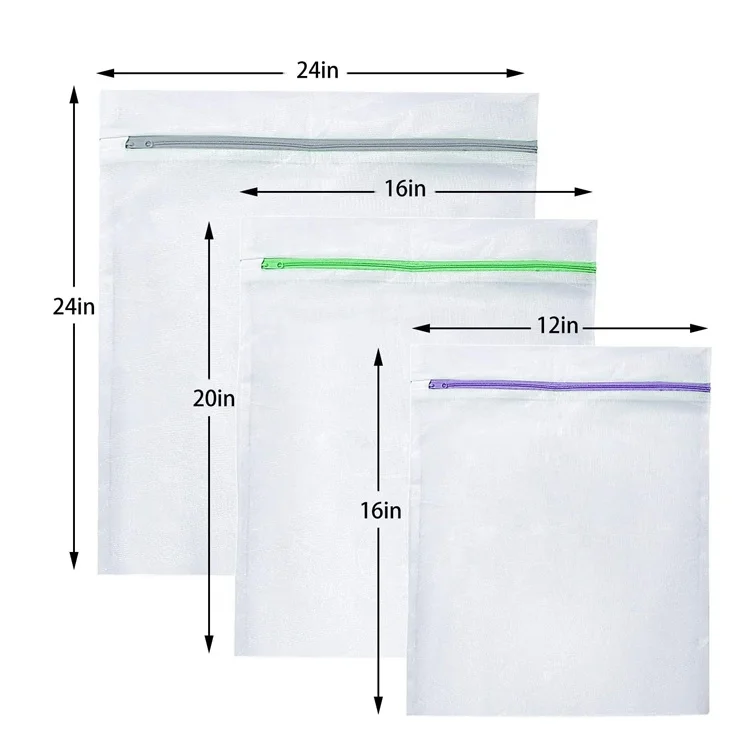 New Style Polyester Net Sock Portable Laundry Wash Bag for Washing Machine