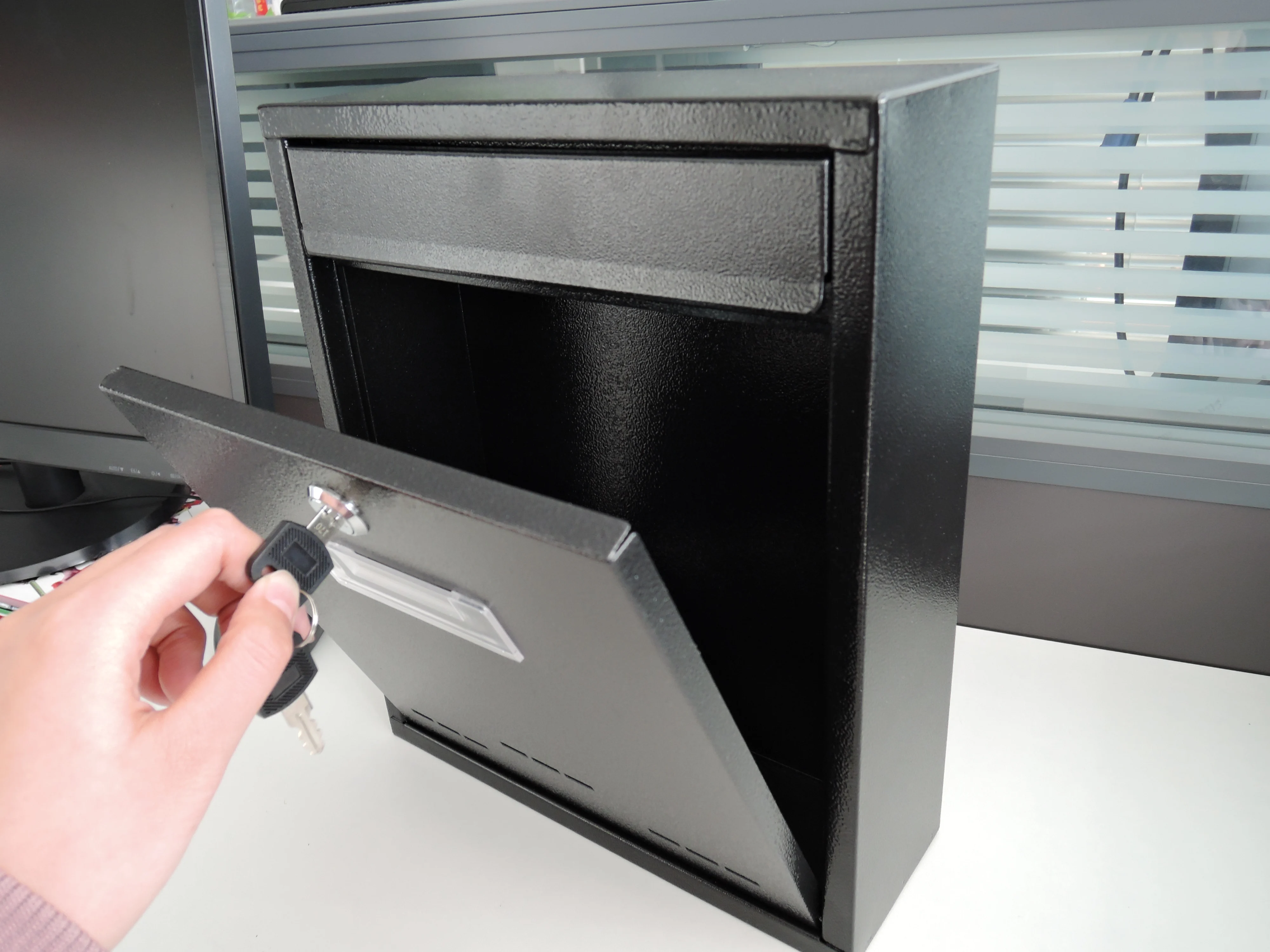 Practical Home Mail Box With A Stylish Orange Grain Surface And Multiple Colors To Choose