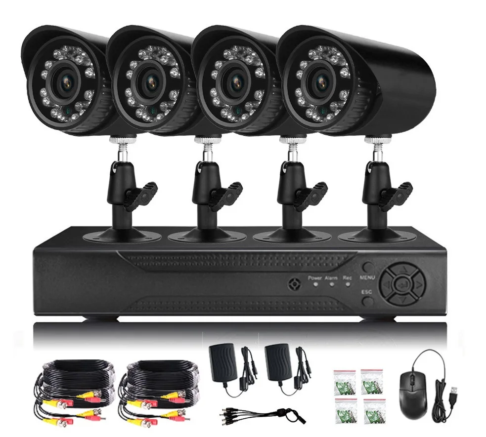 
 YICTUO, экономичная Однообъективная камера высокого разрешения, 4ch, ahd, 1080n, dvr, 1mp, 720p, Комплект охранной системы видеонаблюдения  