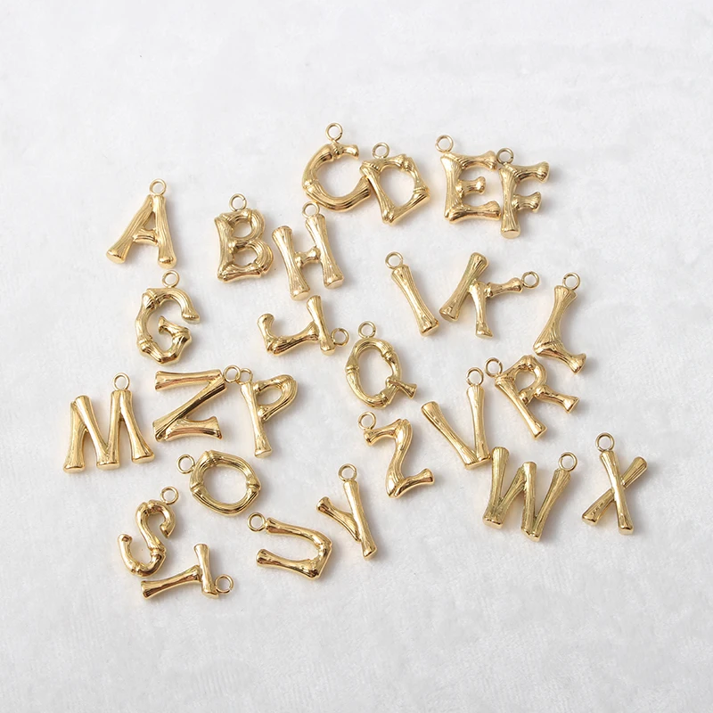 Hot Products 18K Gold Plated Stainless Steel Jewelry Waterproof Necklace Alphabet Letter Initial Pendant