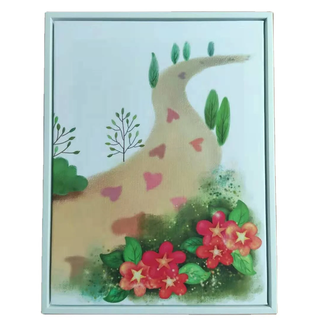 Custom Modern L Shape Canvas Frame PS Floating Photo Picture Frame for Home Decor 60x90cm,90x120cm ,100x100cm