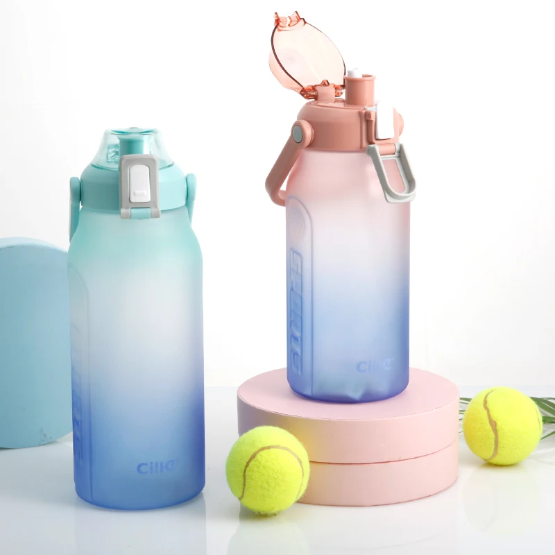 
2021Wholesale Tritan Plastic Sports Bottle With Logo Frosted One Touch Plastic Sports Water Bottle 