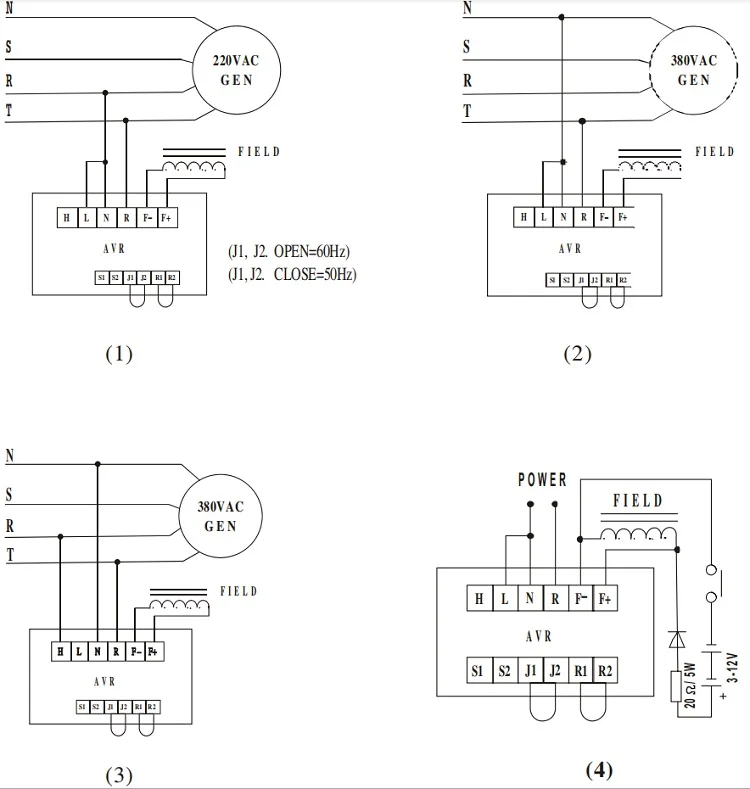 Automatic Voltage Regulator Avr GAVR-20A Generator Avr Circuit Diagram
