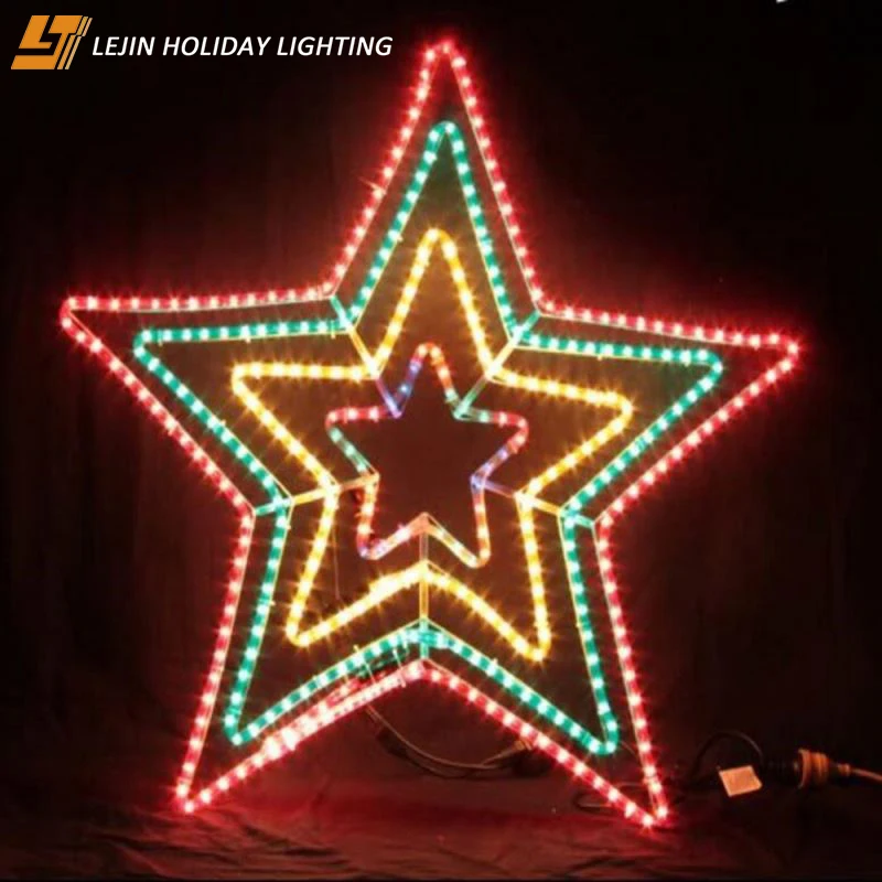 Professional Led Christmas Star String Lights For Festoon Motif Light Fast Delivery