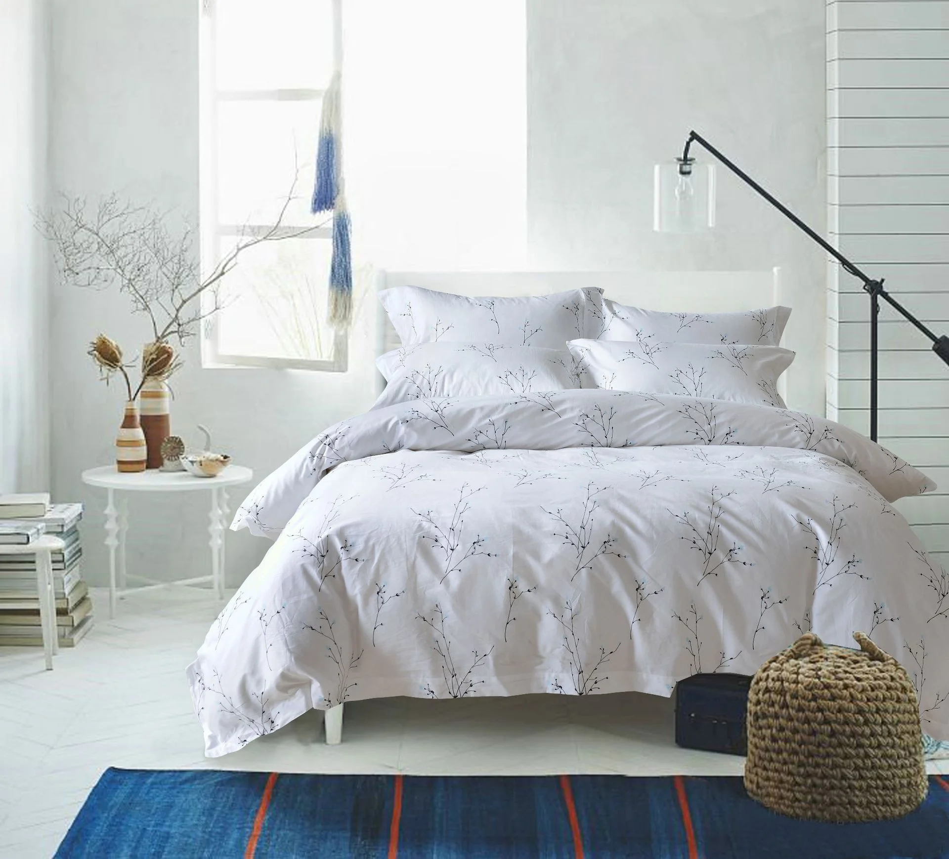 luxury style print pattern design duvet bedding comforter bed sheets set home bedding set solid bed