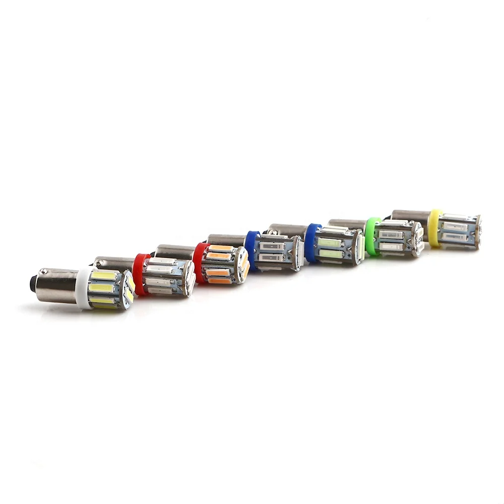 ЛКТ 12V 24V T11 BA9S 7014 10 SMD 250LM светодиодные лампы боковой двери карта индикатор обратного чтения хвост свет Led автомобилей Белый Красный Синий Янтарный