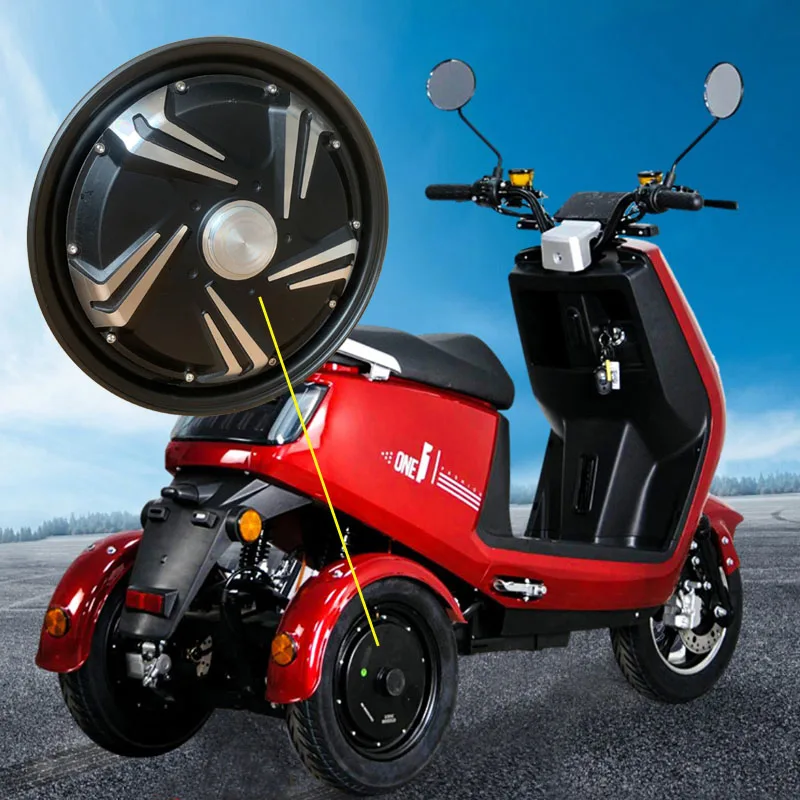 Electric motorcycle motor 10-inch single shaft 60V 72V 1000W electric tricycle bldc motor